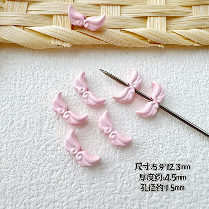 Baking Painted Cheese Animal Metal Beads Whimsical Pastel Colors 20pcs 7