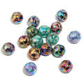 UV Plating Butterfly Acrylic Beads 16mm Lace Printed 50pcs 5