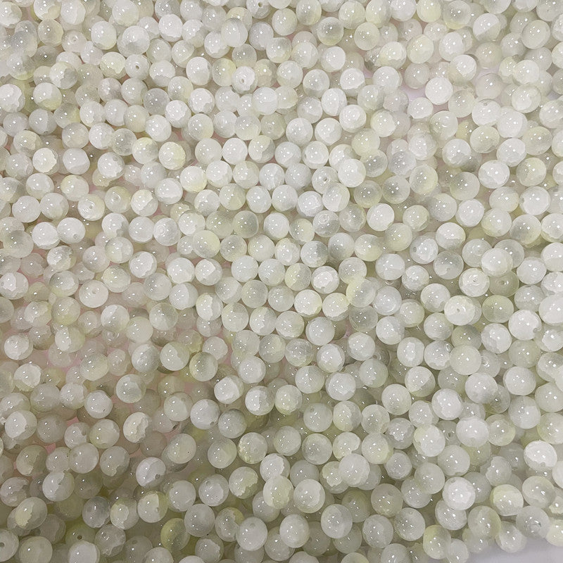Gradient Crackle Round Glass Beads 10mm Pastel Mixed Colors 100pcs 30
