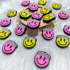 Silicone Focal Beads Smiley Flower Wearing Daisy Crown 20pcs 2