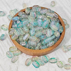 Czech Glass Beads Rectangular 6x10mm Translucent Shimmer Mixed Colors 50pcs 11