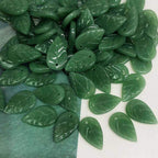 Czech Glass Beads Leaf 18mm Blue Veined Design 100pcs 2