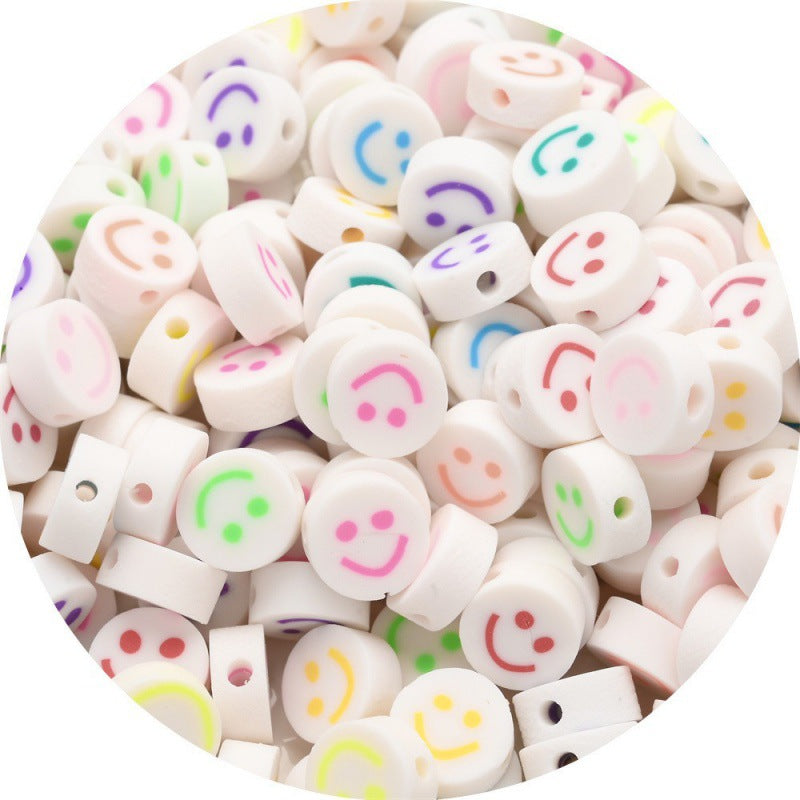 Flat Clay Beads 10mm Color Fruit Cartoon Mixed Design 1000pcs 41