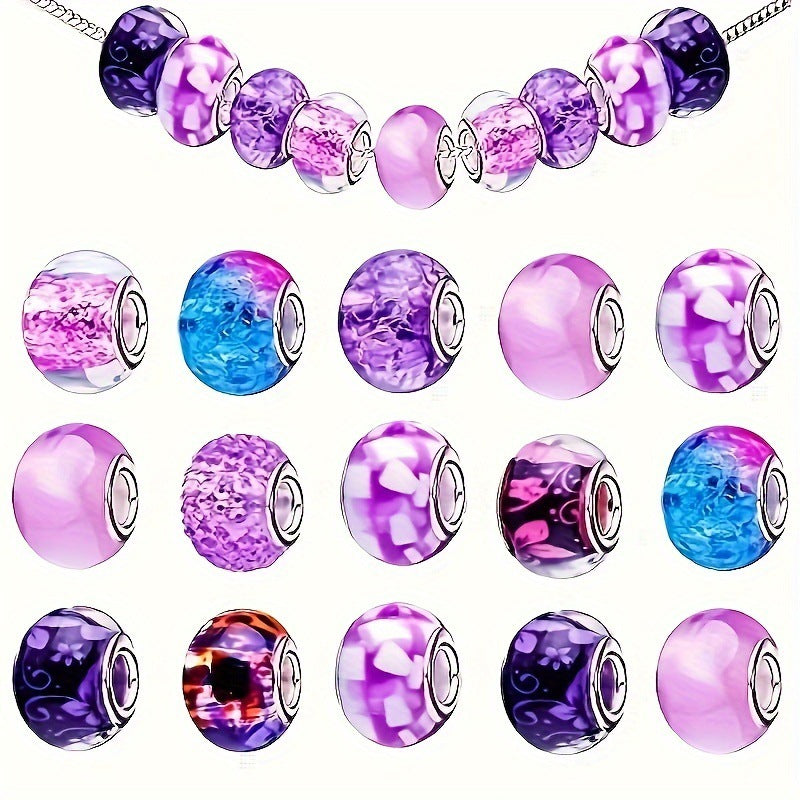 Resin Acrylic Spacer Beads 14mm Violet Purple Tone 30pcs 2