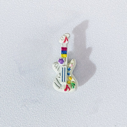 Guitar Metal Beads 17mm Punk Style 3D Enamel Alloy 10pcs 10