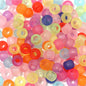 Multicolor Pony Beads Acrylic 9mm Smooth Finish 100pcs 9