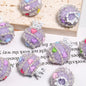 Crown Rhinestone Beads 19x24mm Colorful Heart Accents 5pcs 7