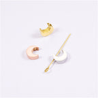 Stainless Steel Moon Metal Beads 7mm Polished Mirror Surface 10pcs 5