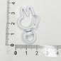 Spray Painted Bunny Head Zinc Alloy Buckle Keychain Clasps 20pcs 8