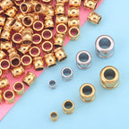 Stainless Steel Drum Metal Beads 4-10mm Large Hole 20pcs 3