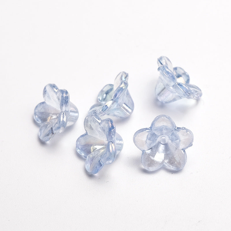 Transparent Plating Horn Petal Acrylic Beads 10mm Multicolor 500pcs 3