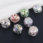 Starry Round Rhinestone Beads 18mm Acrylic Silver Star Cutout 10pcs