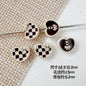 Star and Heart Metal Beads 13mm Baking Painted Houndstooth 10pcs 22