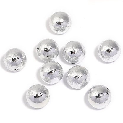 Plated Bubblegum Beads 20mm Wrinkled Foil Finish Mixed Colors 50pcs 7