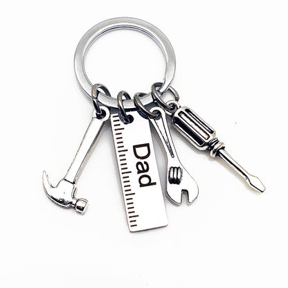 Stainless Steel Hammer Tool Dad Keychain Father's Day Gift 2