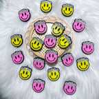 Silicone Focal Beads Smiley Flower Wearing Daisy Crown 20pcs