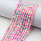 Flat Clay Beads 6mm Colorful Polymer Spacer Disc 10strands 12