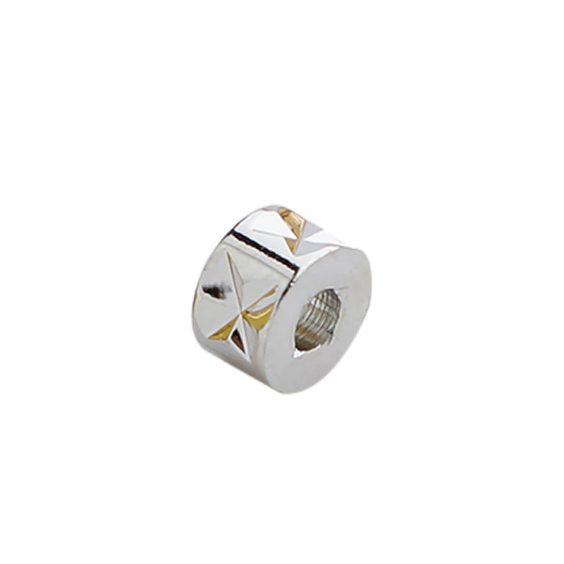 Brass Cylindrical Spacer Beads Patterned Cutting 50pcs 5