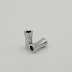 Stainless Steel Bamboo Tube Metal Beads 8mm 12mm Polished Silver 30pcs 6