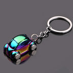 Iridescent Car Keychain Zinc Alloy Colorful Shifting Greens Purples Blues 3