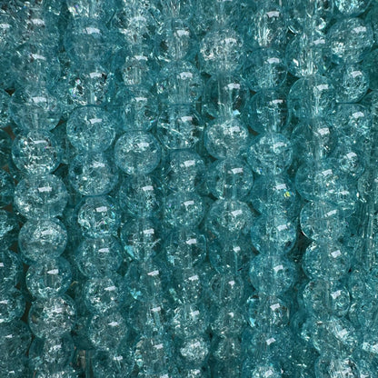 Crackle Round Glass Beads 10mm Explosion Pattern 10 Strands 18