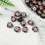 Character Flat Clay Beads 10mm Mickey Minnie Faces 100pcs 2