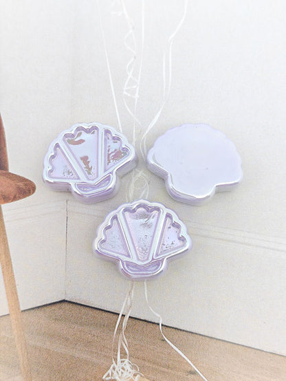 Glow Scallop Acrylic Beads 24mm Pastel Luminescent 50pcs 10