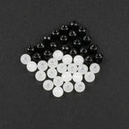 Electroplated Round Glass Beads 4-10mm Imitation Jade Black White 7