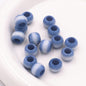 Large Hole Gradient Striped Round Acrylic Beads 10mm 20pcs 16