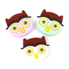 Silicone Focal Beads Owl Big Eyes Pastel Woodland 20pcs 4