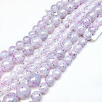 Glitter Round Acrylic Beads 10-14mm Lavender Purple Shimmer 100pcs 3