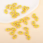 Irregular Shaped Metal Beads Double-Sided Enamel Evil Eye 20pcs 13