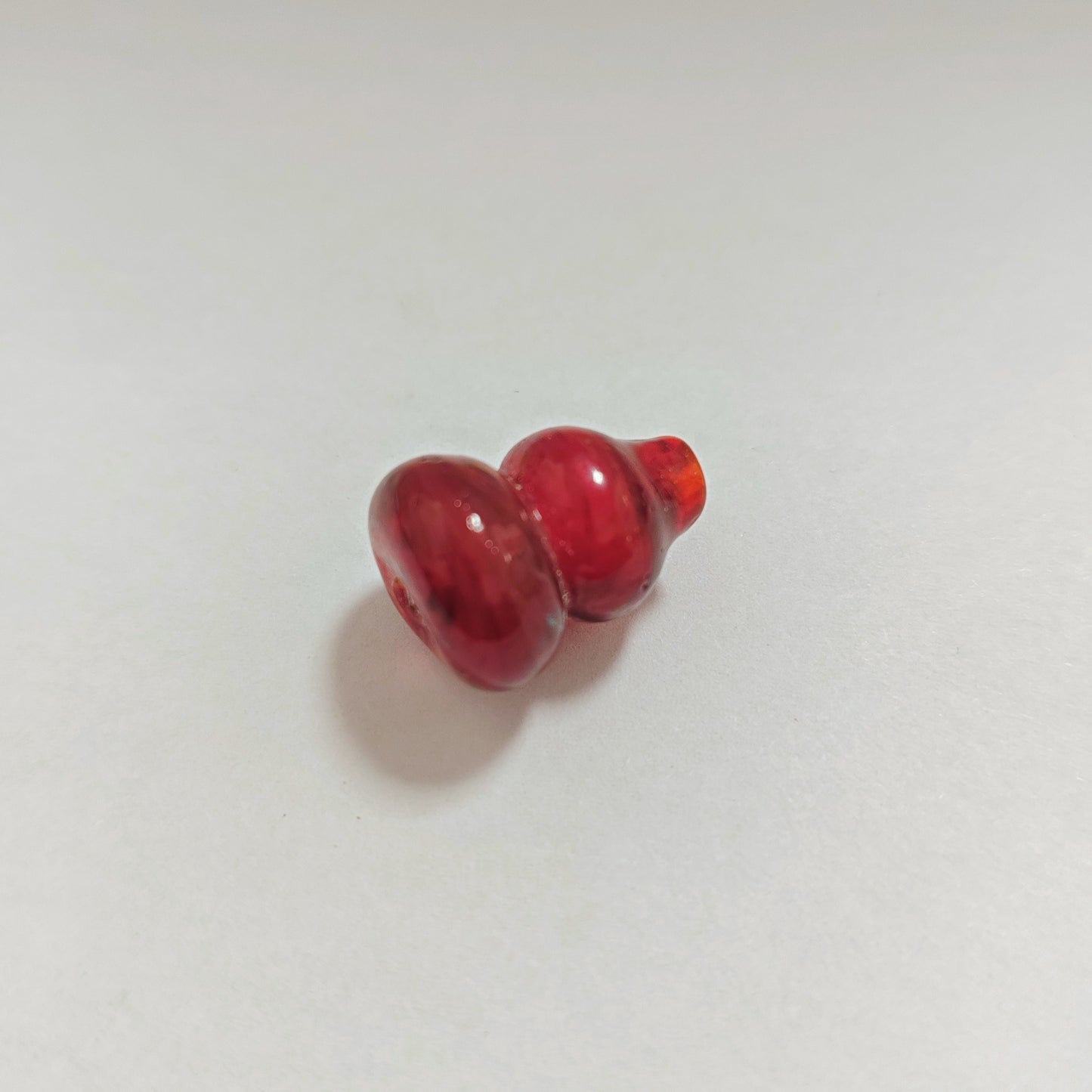 Vintage Lampwork Gourd Glass Beads 16x20mm Confetti Phoenix Tail 10pcs 3