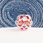 Starry Round Rhinestone Beads 18mm Acrylic Silver Star Cutout 10pcs 3
