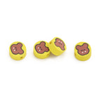 Butter Teddy Bear Clay Beads 9mm Yellow Animal Design 100pcs 5