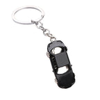 Metal Car Keychain Enamel Finish Zinc Alloy Blue Black Red 5