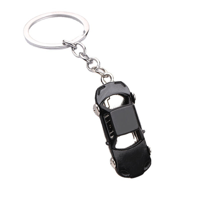Metal Car Keychain Enamel Finish Zinc Alloy Blue Black Red 5