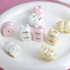 Plating Puppy Stack Resin Beads 24mm Glossy Pastel Colors 10pcs 3
