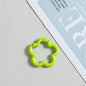 Zinc Alloy Flower Trigger Spring Key Rings 28mm 6pcs Baking Painted 10