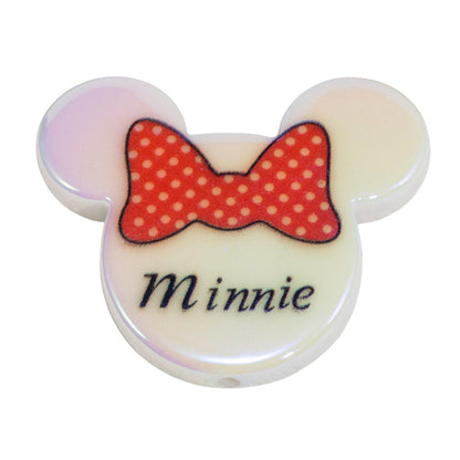 Flat Mickey Minnie Acrylic Beads 40mm Double-Sided 10pcs 10