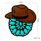 Silicone Focal Beads Western Turquoise Hat Holding Stones 20pcs 2
