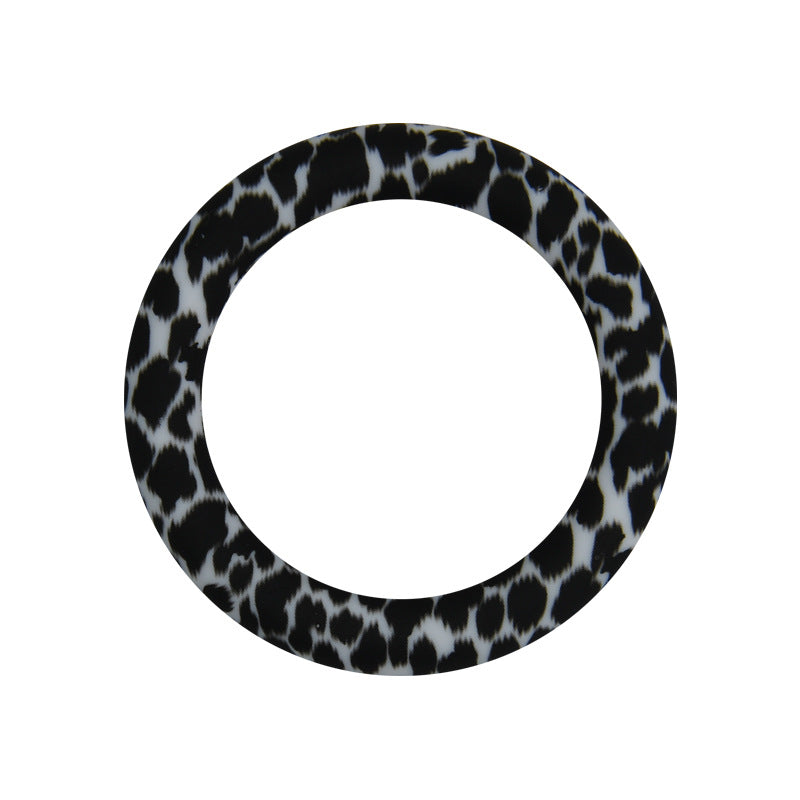 65mm Printed Silicone Rings Floral and Geometric Designs