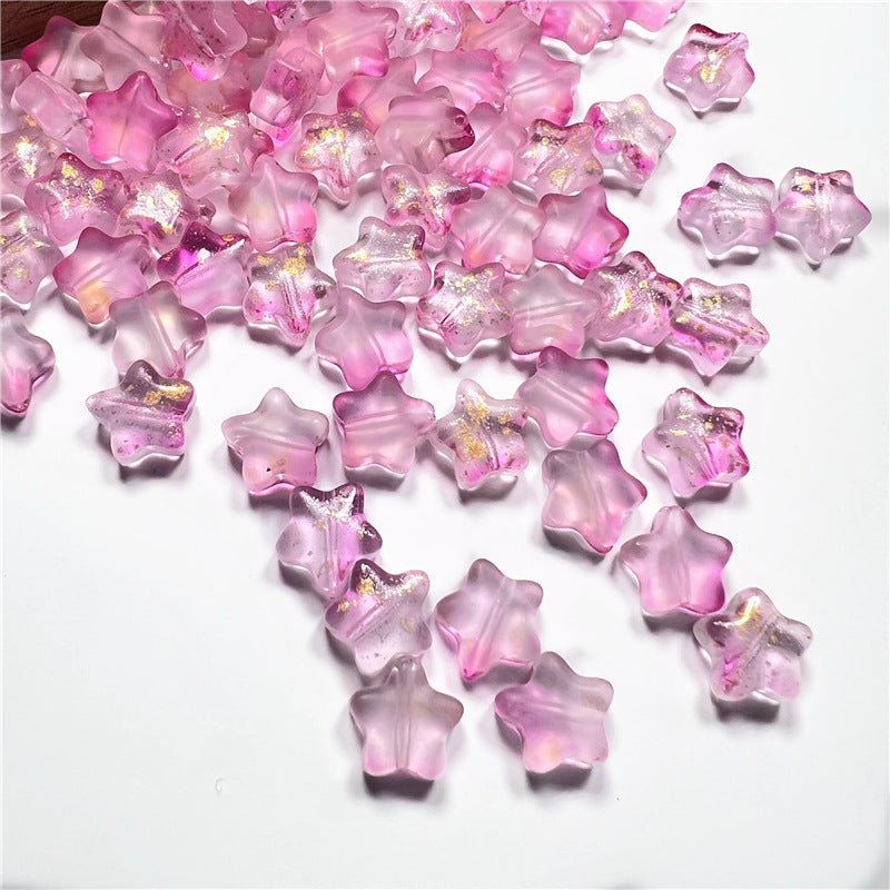 Czech Glass Beads Star 8mm Translucent Soft Color Gradient 50pcs 6