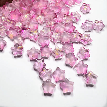Czech Glass Beads Star 8mm Translucent Soft Color Gradient 50pcs 6