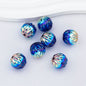 Transparent Flat Fireworks Acrylic Beads 15mm Sparkling Mixed 20pcs 14