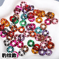 Acrylic Irregular Spacer Beads 16mm Clear Leopard Print 100pcs 3