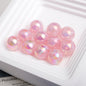 UV Plating Round Acrylic Beads 14mm Lace Printed Mixed Colors 50pcs 3