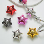 UV Plating Balloon Shaped Star Acrylic Beads 25mm Metal Colored 50pcs 2