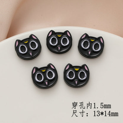 Cartoon Character Metal Beads Painted Enamel Alloy 10pcs 23