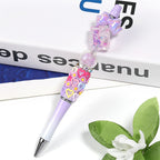 Transparent Square Acrylic Beads 17mm Liquid Sand Glitter 25pcs 2